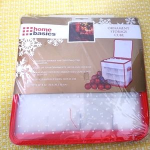 Brand new Home Basics ornament storage box. 12x12x12.  Holds up to 64 ornaments